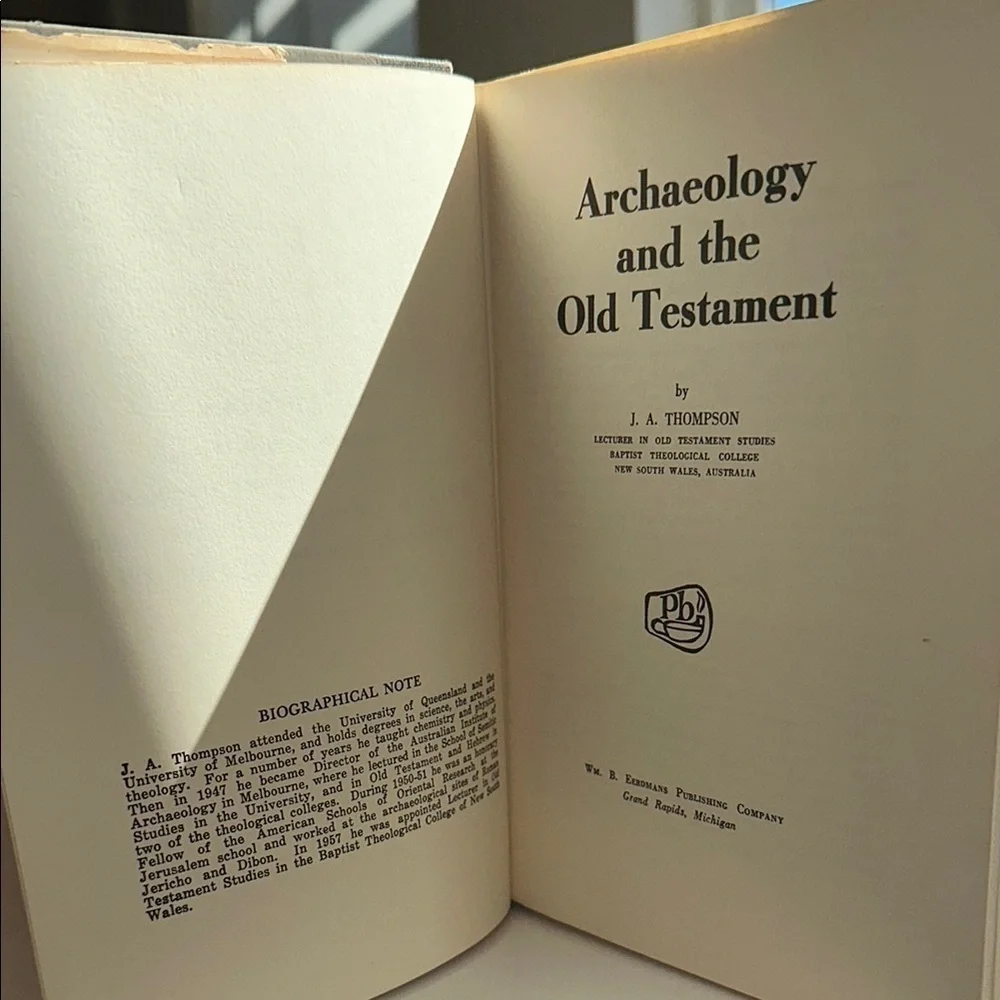 Vintage Archaeology Book by J.A. Thompson copyright 1957, 1959